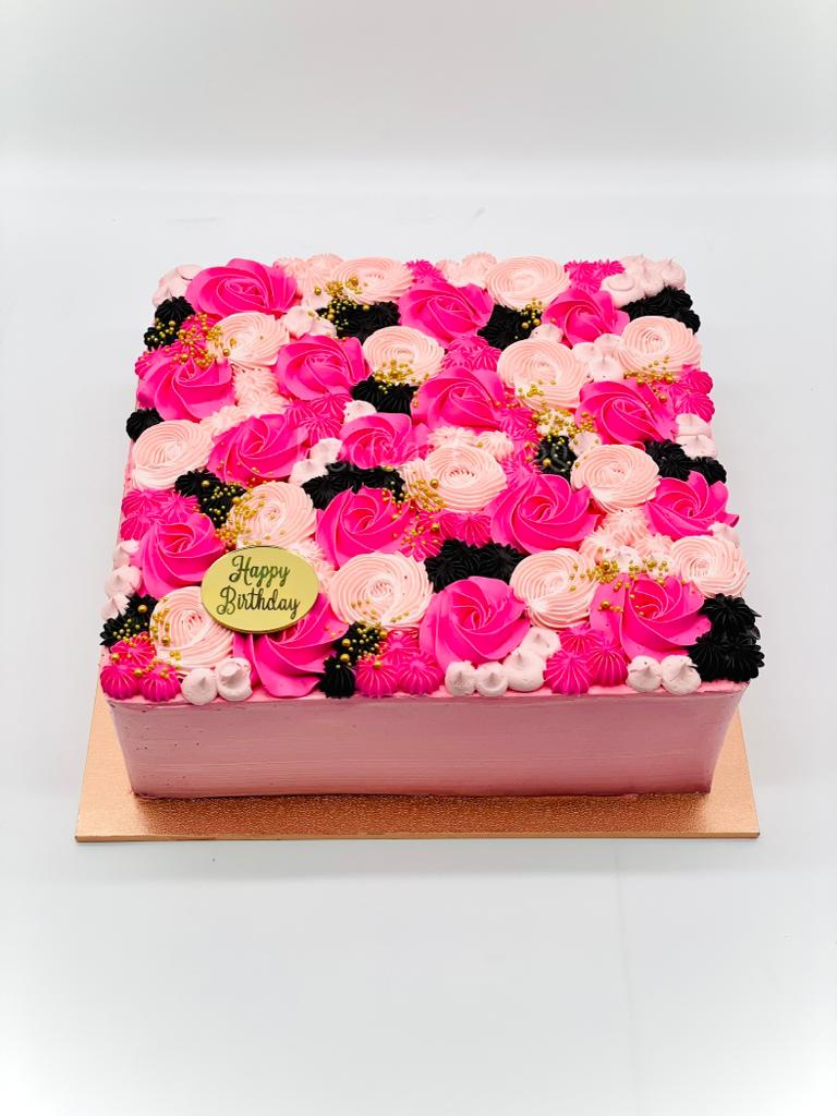 Rose Delight Slab Cake