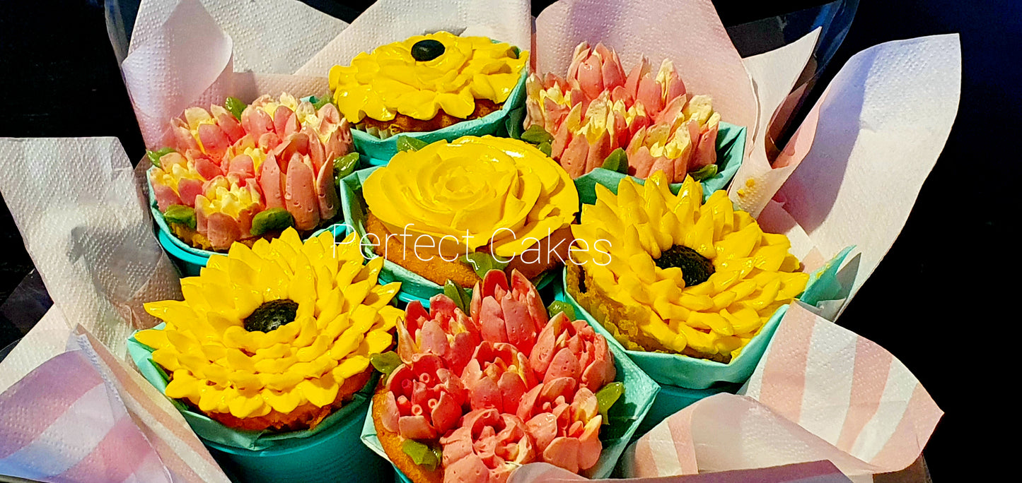 Mother's Day Floral Cupcake Boquets