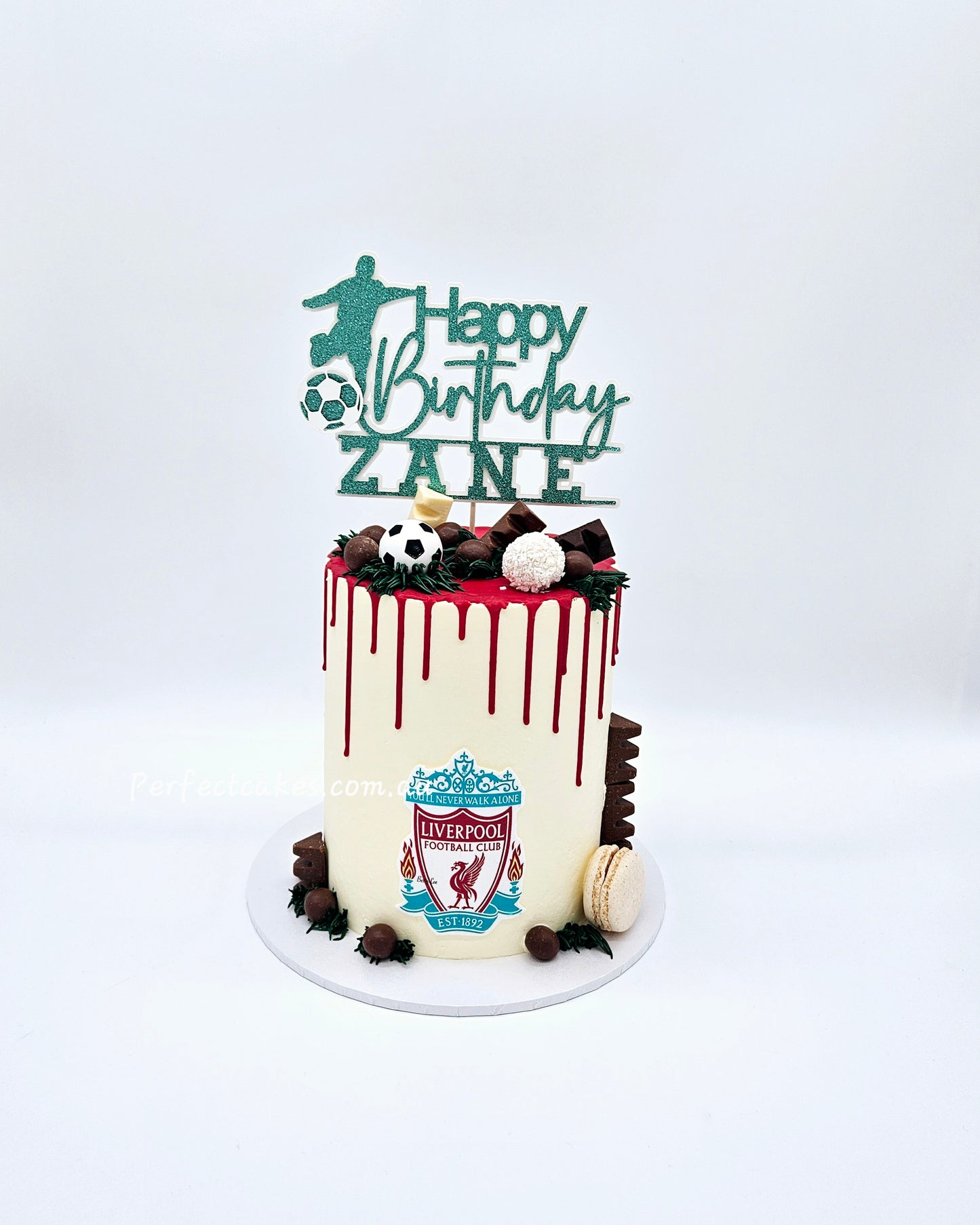 Soccer Theme Drip Cake