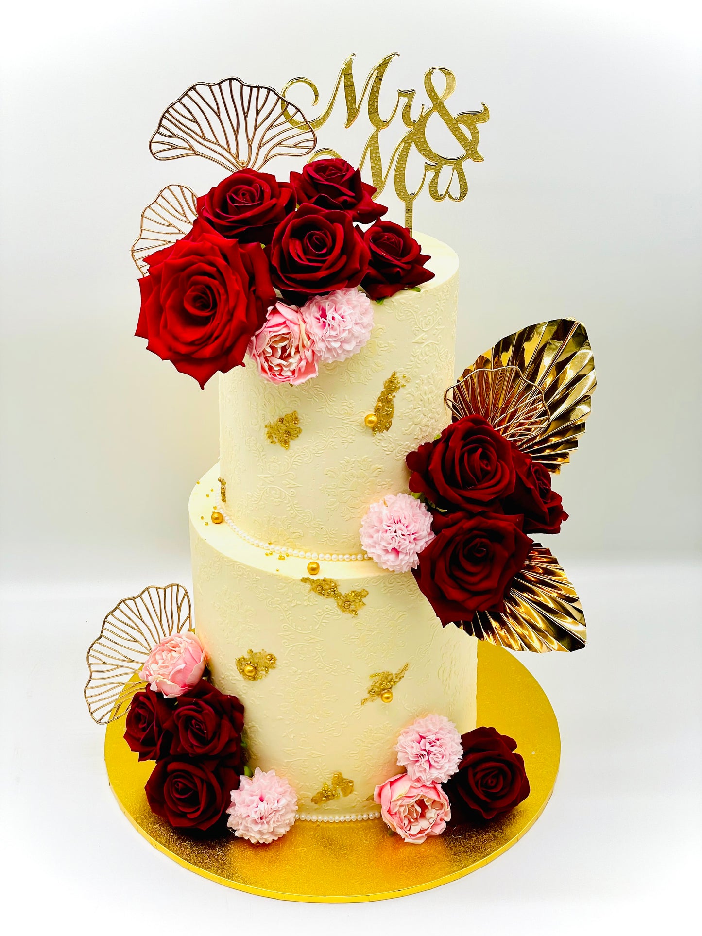 Magdalene Red Rose Wedding Cake