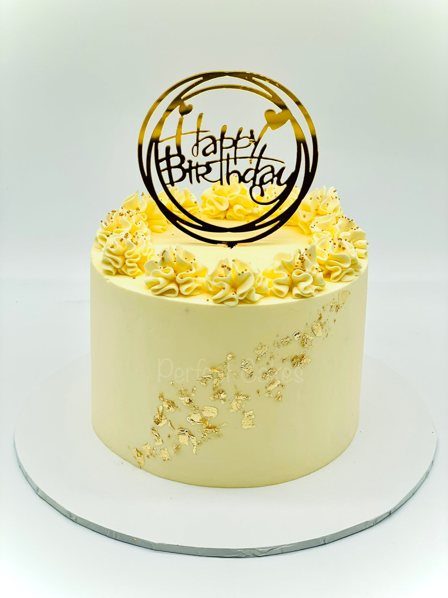 Metallic Grey and Gold cake | Order Birthday Cake for Husband Online – Kukkr
