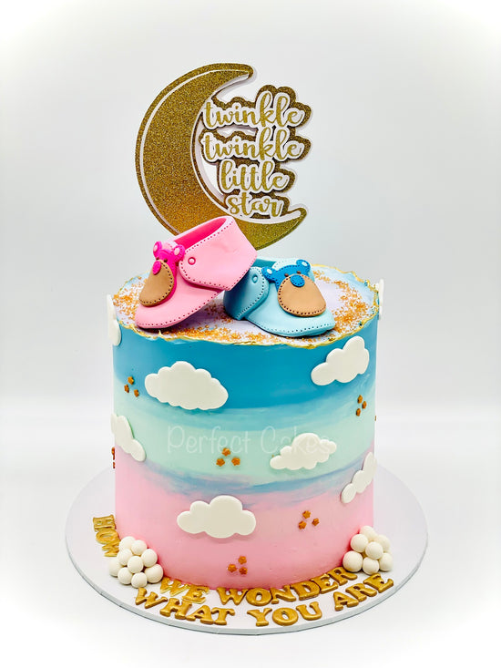 Load image into Gallery viewer, Twinkle Twinkle Gender Reveal Cake
