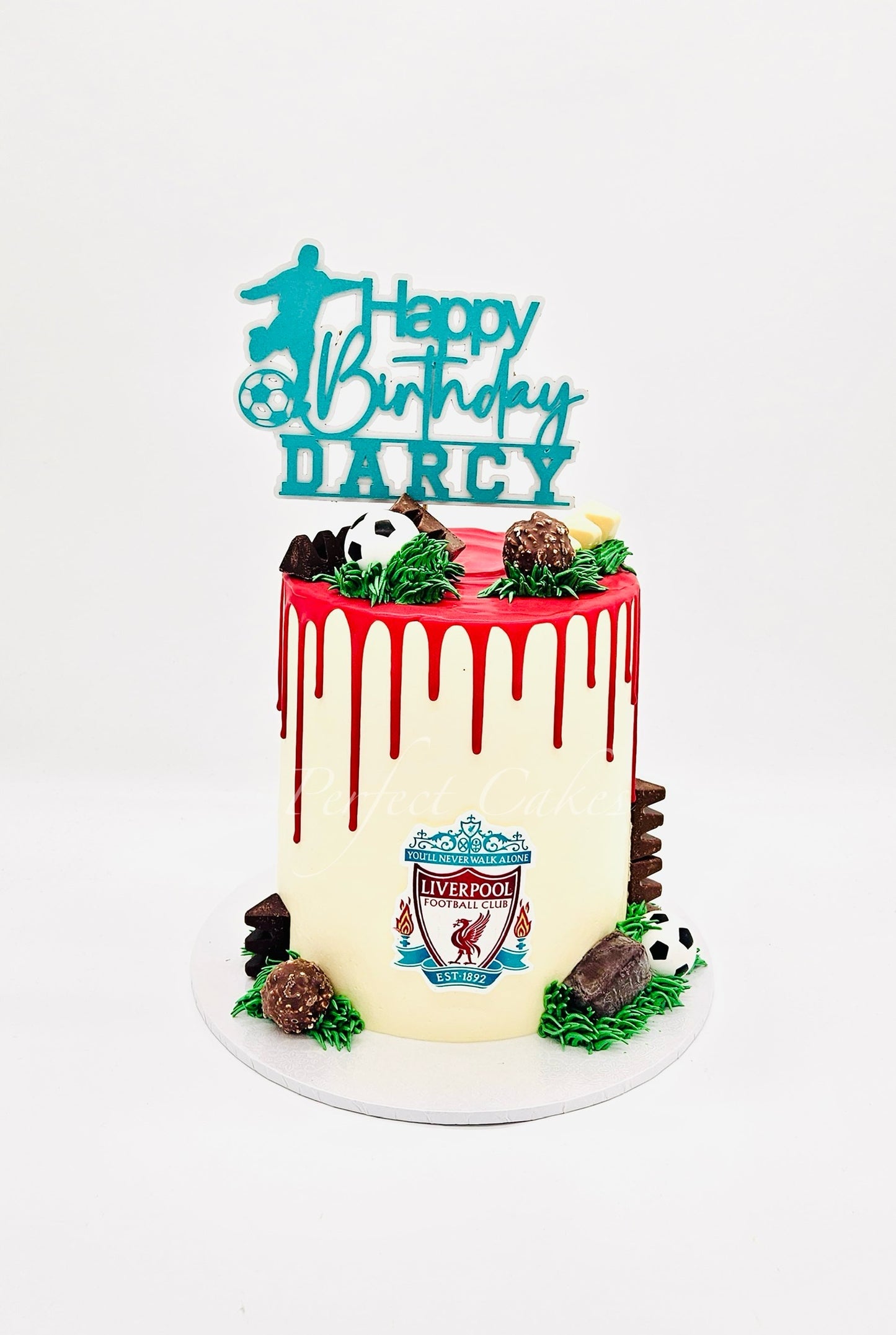 Soccer Theme Drip Cake