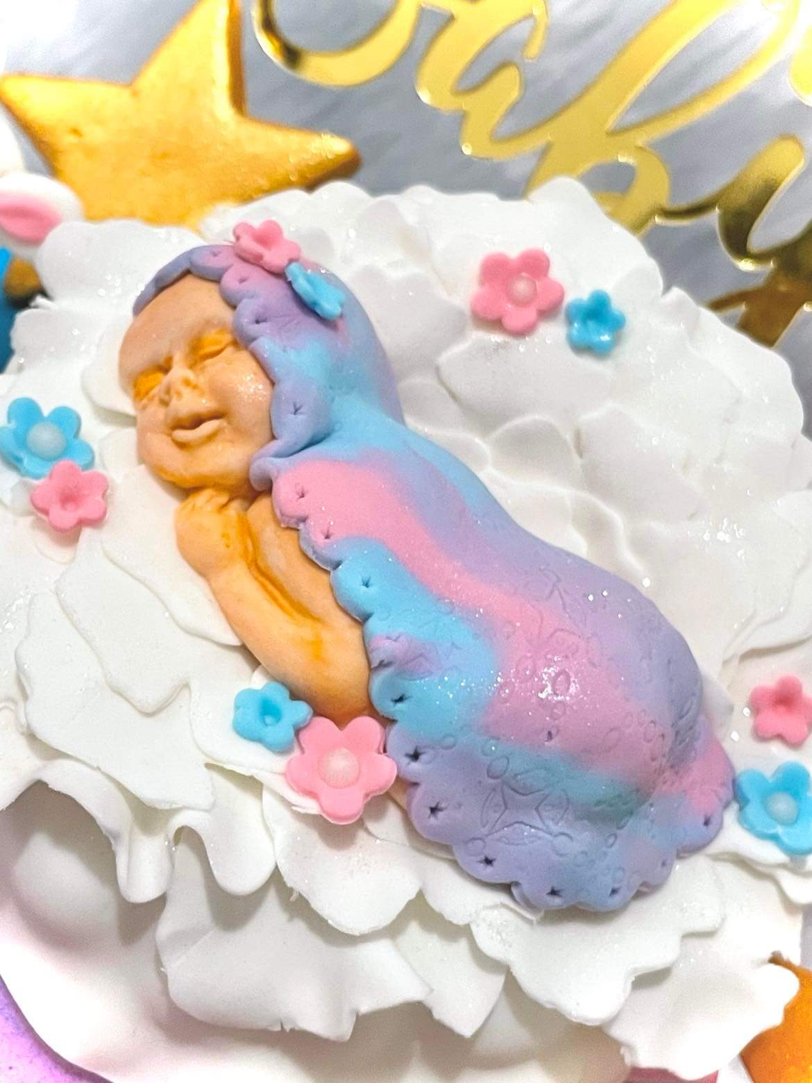 Load image into Gallery viewer, Bunny Baby Shower Cake
