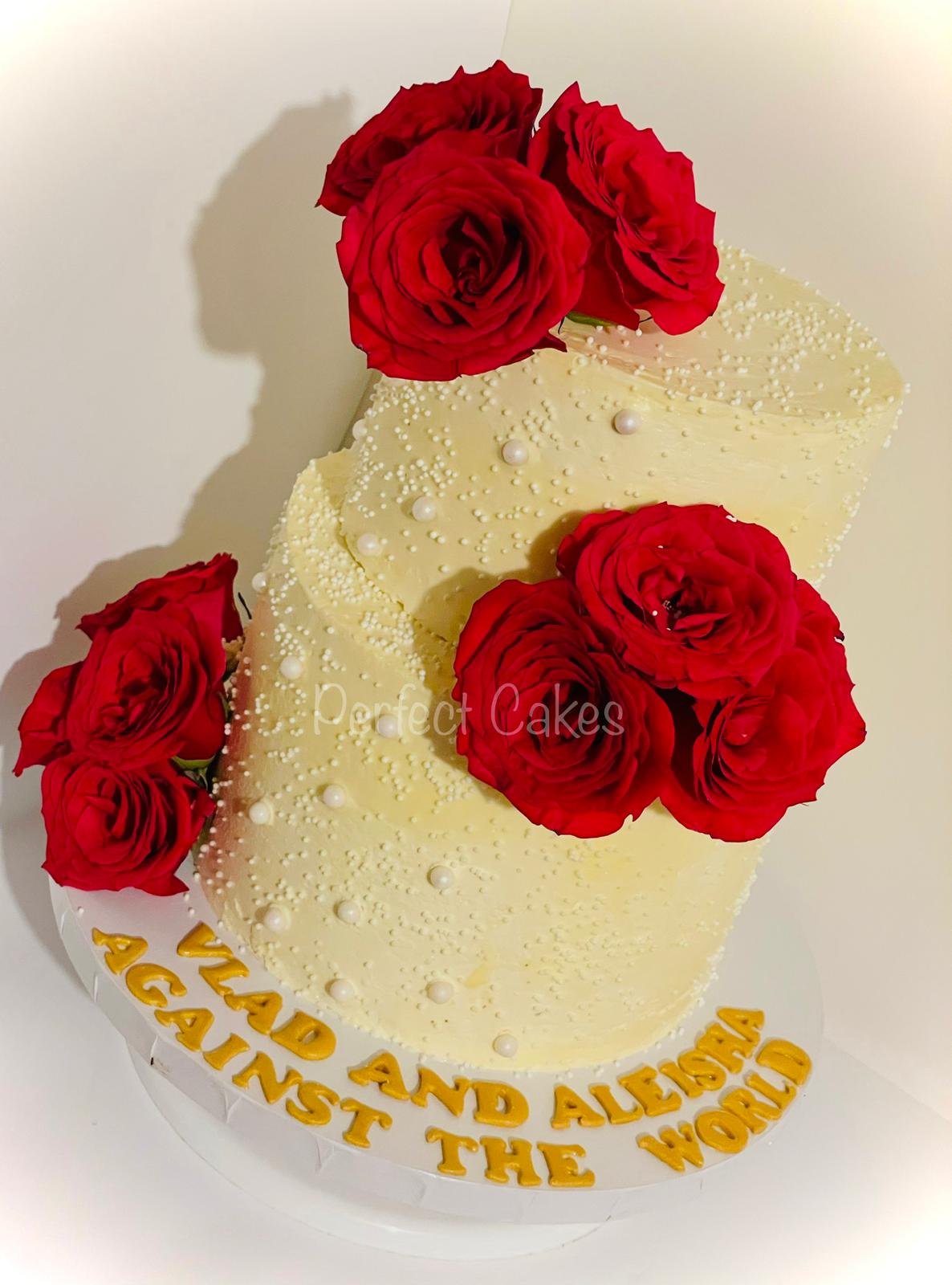 Ruby Rose Wedding Cake