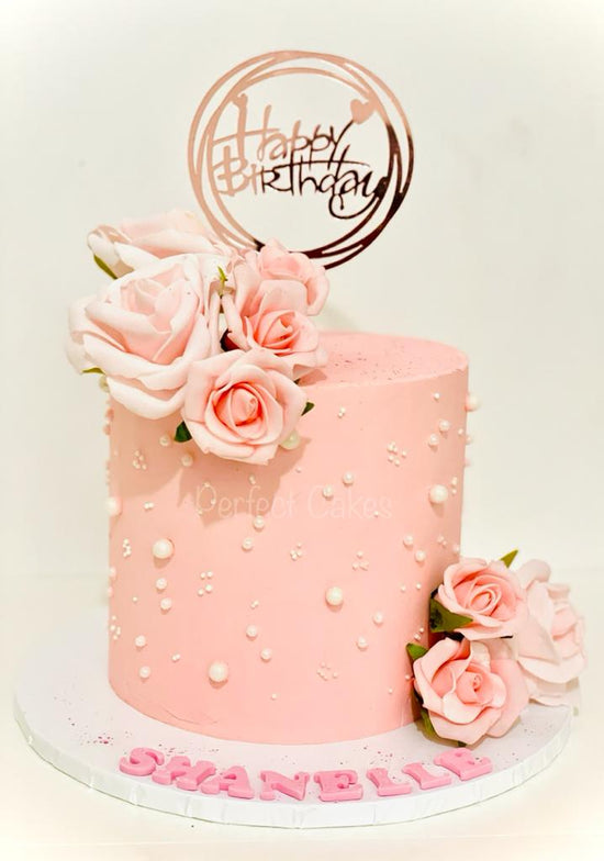 21st Birthday Cake Topper Bamboo Elegant Script